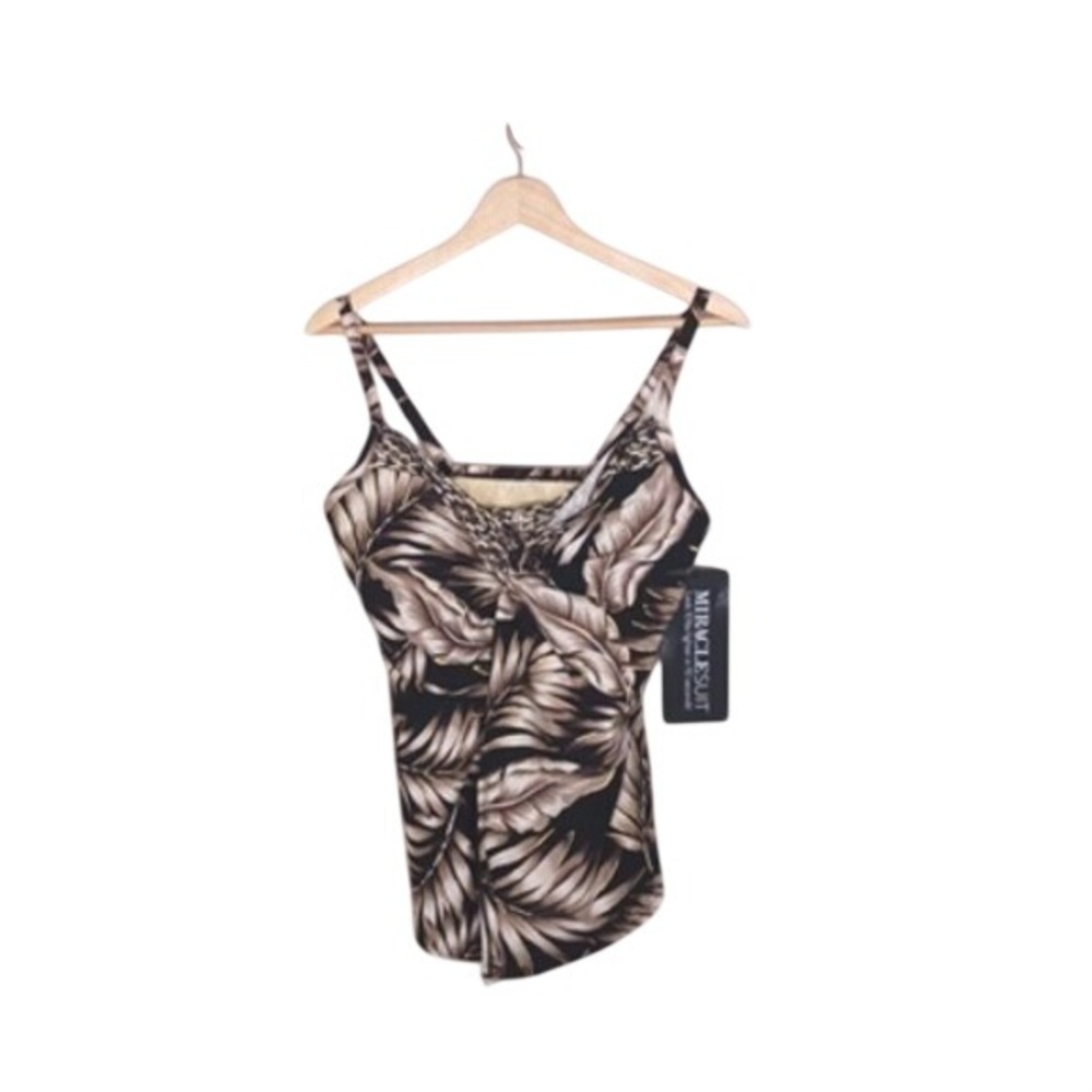 Miraclesuit Love Knot Tankini Top 12 NWT Slimming Underwire Tummy Control